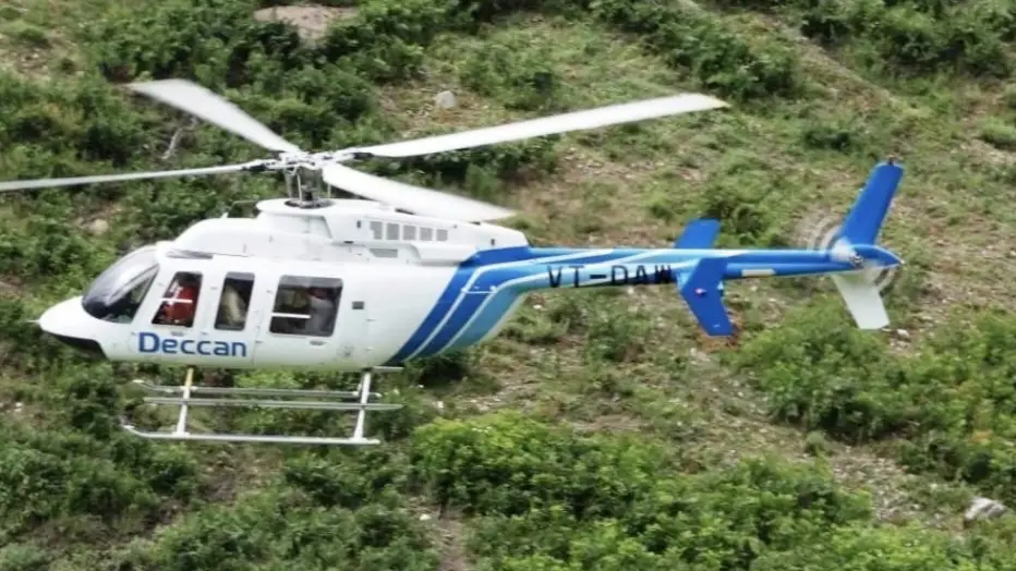 Chopper flying during Machail Mata Yatra